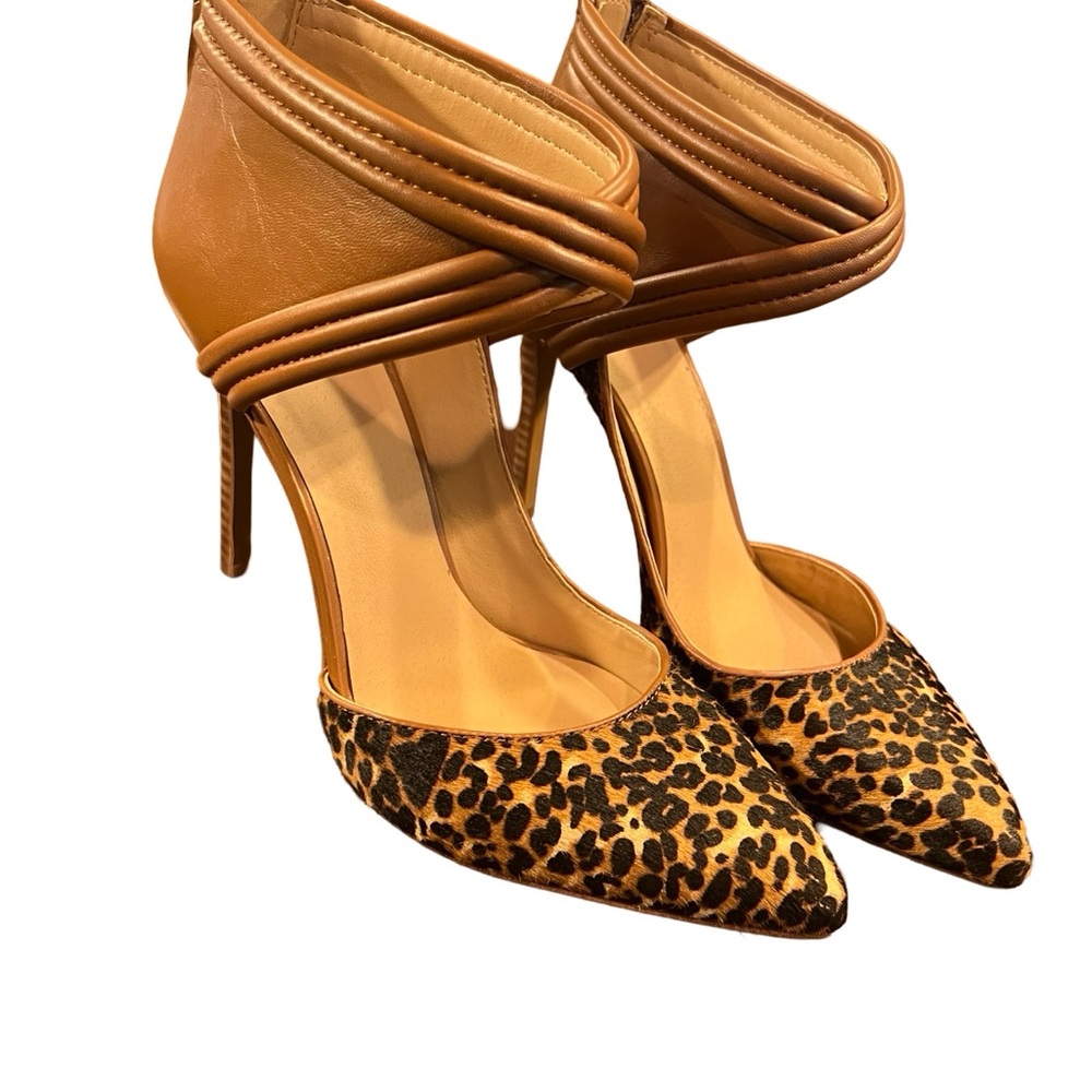 Sky High Calf Hair Heel with Zipper Closure
